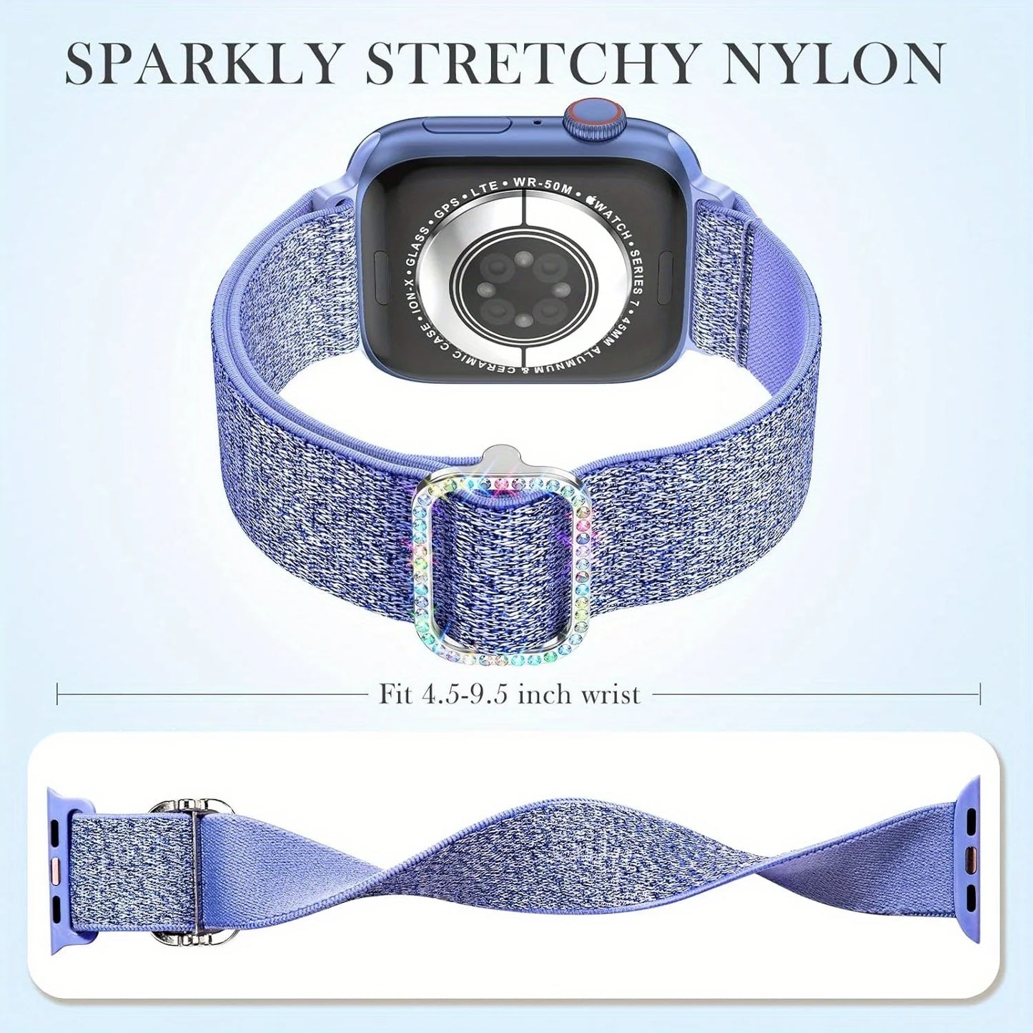 Women's Soft Nylon Buckle Bracelet for Apple Watch Ultra Band 46mm 44mm 45mm 40mm 42mm Series 11/10/9/8/7/6/5/4/SE3