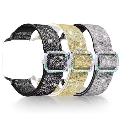 Women's Soft Nylon Buckle Bracelet for Apple Watch Ultra Band 46mm 44mm 45mm 40mm 42mm Series 11/10/9/8/7/6/5/4/SE3