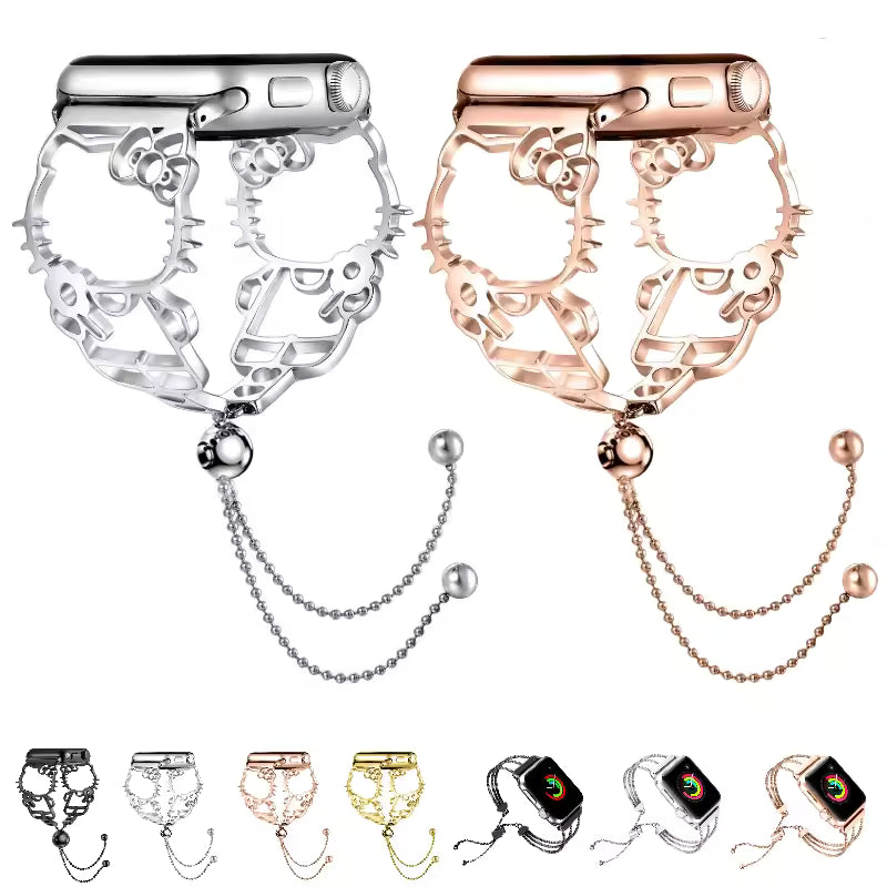 Women's Stainless Steel Cartoon Bracelet for Apple Watch Ultra/2/10/9/8/7/6/5/4/3/SE