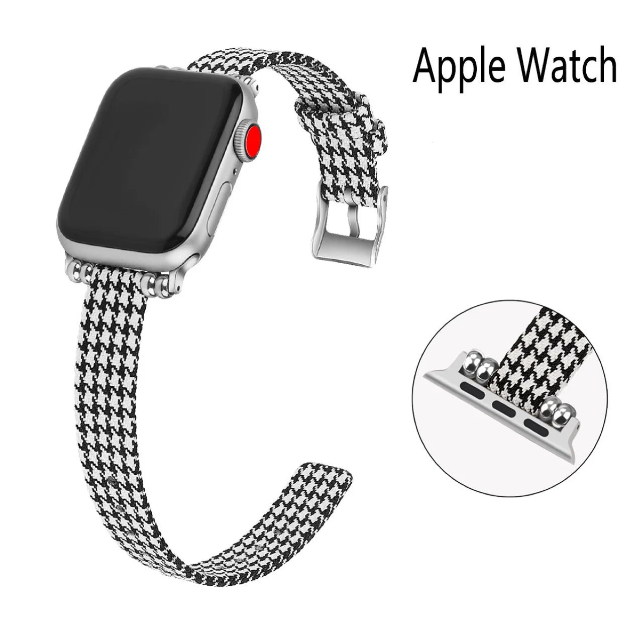 Women's Woven Nylon Canvas Slim Bracelet for Apple Watch Band iWatch Series Ultra/3/11/10/9/8/7/6/5/4/SE